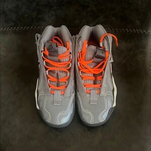 Gray and Orange Sneakers